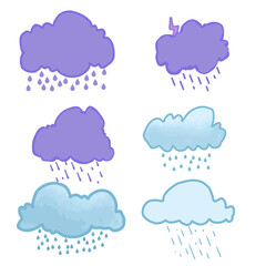 set of clouds rain climate