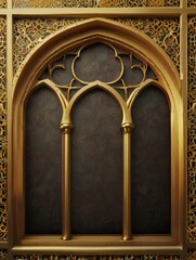 antique window with ornament