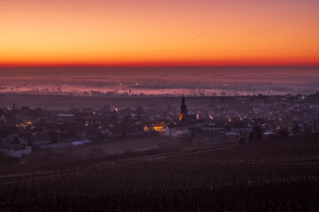 sunrise over the city