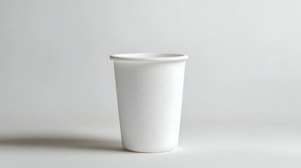 Clean White Cup Mockup: Studio Product Photo, Close-Up View. AI Generated