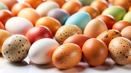 High Protein Breakfast:  A Collection of Eggs Isolated on White Background - Perfect for Daily Diet