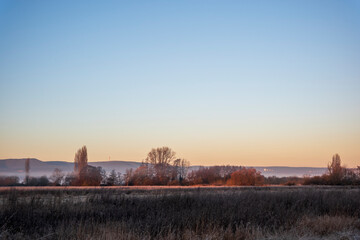 sunrise over the field