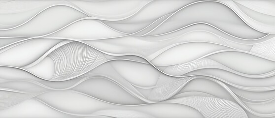 Obraz premium Abstract grayscale wavy pattern, flowing lines, smooth curves, elegant design.