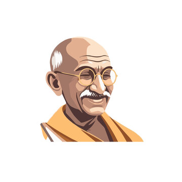 Mahatma Gandhi india clipart, art, illustration, vector, gandi, 2, october, jayanti, birthday, celebration, independent, day, republic