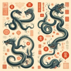 Fototapeta premium chinese new year dragon