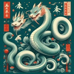Fototapeta premium chinese new year of dragon