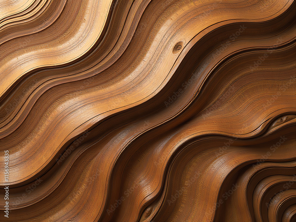 Poster Unique Exotic Wood Panel Design Features A Distinctive Textured Pattern With Intricate Details And Subtle Visual Interest Areas. 00003
