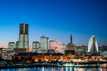 横浜みなとみらいの夜景