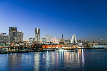 横浜みなとみらいの夜景