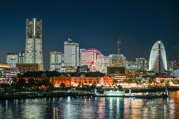 Obraz premium 横浜みなとみらいの夜景