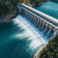 dam on the river in yosemite