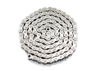Metal chain isolated on white