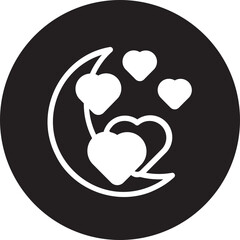 Honeymoon glyph icon