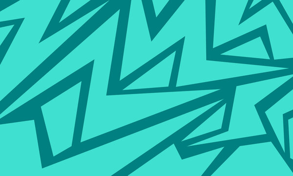 Abstract teal background with dark teal zigzag and triangular shapes creating a dynamic, geometric pattern.