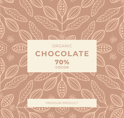 Cocoa bean illustration. Vintage style design template. chocolate cocoa beans. Vector illustration