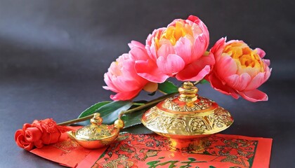 Peonies as symbols of prosperity and good fortune in Chinese culture
