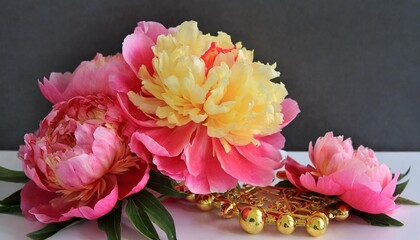 Peonies as symbols of prosperity and good fortune in Chinese culture