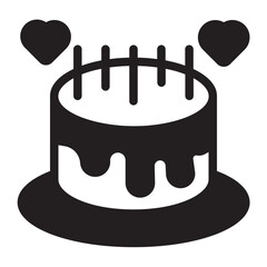 cake glyph icon