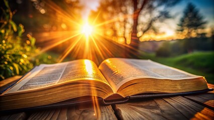 Macro Photo: Holy Bible, Open Pages, Faith, Spirituality, Religious Reading