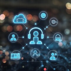 cloud computing concept with network