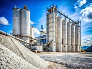 Obraz premium Macro Photography: Concrete Factory Silos – Industrial Texture & Detail
