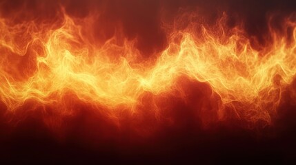 Abstract fiery wave on dark background.