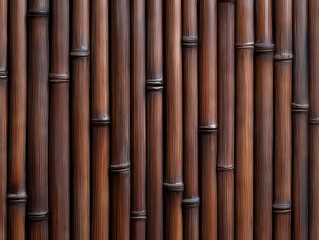 Naklejka premium A close up of a bamboo fence with a lot of bamboo sticks