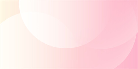 Minimalist banner background, pastel colorful, pink and yellow gradations. Circle effect style geometric, abstract background.
