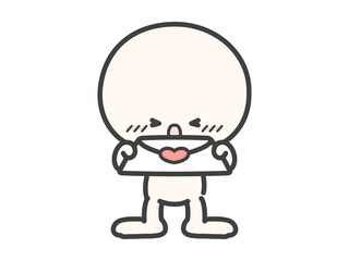 勇気を出してラブレターを渡す人物のベクターイラスト02