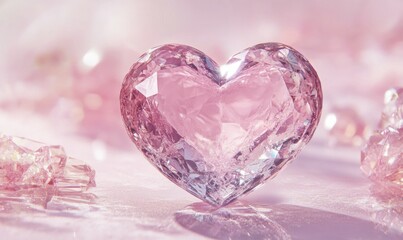 a shaped heart on a pristine background, a valentine concept