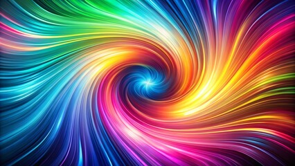 Mesmerizing Neon Swirl Abstract Art Background - Vibrant Hues & Copy Space