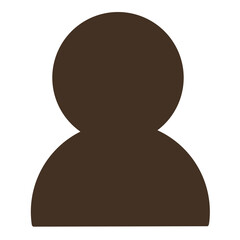 人物ピクトグラム　上半身　アイコン　ブラウン