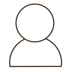 人物ピクトグラム　上半身　アイコン　白