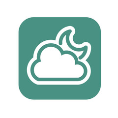 cloud and moon icon
