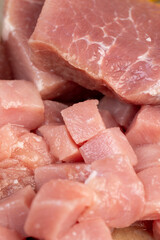 piece of pork fillet on a cutting board