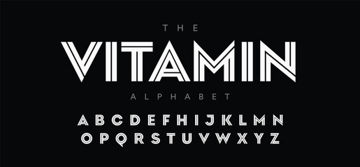 Futuristic alphabet design, character set, typography, letters and numbers. Vector illustration  © anonymous