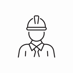 Construction worker builder professional icon vector sign