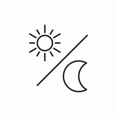 Day night cycle schedule icon vector sign