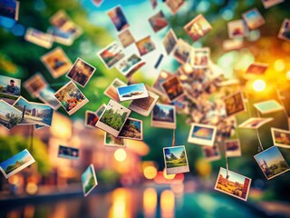 Miniature Falling Instant Photos - Whimsical Tilt-Shift Photography