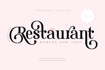 Elegant luxury modern alphabet letters font logo. Typography classic lettering serif italic fonts wedding vintage retro logos. vector illustration
