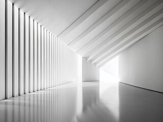 Minimalist Black Lines on White Background - Abstract Geometric Stock Photo