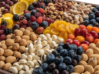 Assorted Nuts and Dried Fruits Mix, Natural and Nutritious.