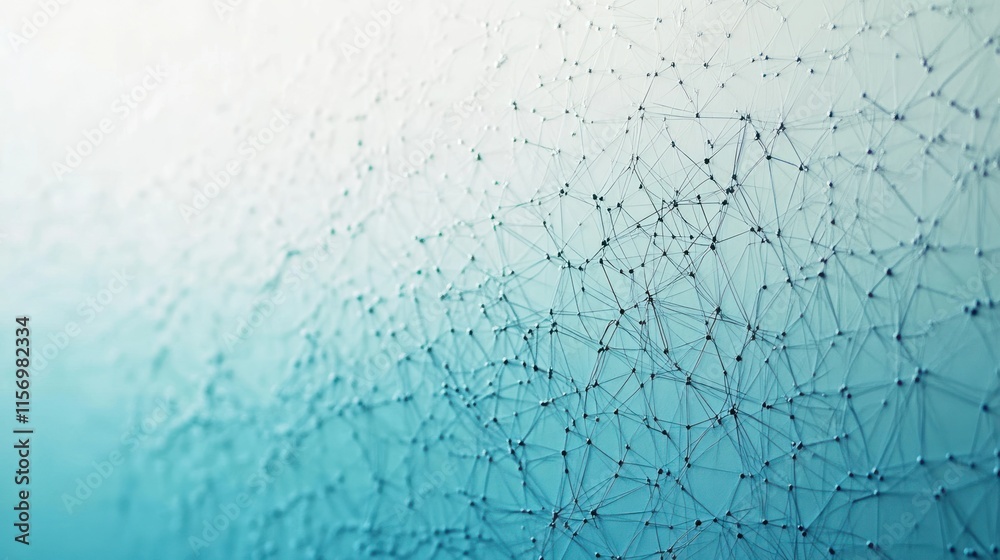 Aufkleber Abstract teal network connection background.