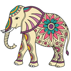 Fototapeta premium elephant mandala t-shirt design 