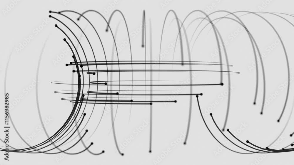 Poster minimalistic abstract wireframe design on white background