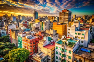 Naklejka premium Modern Buenos Aires Architecture: A Documentary Perspective of City Buildings