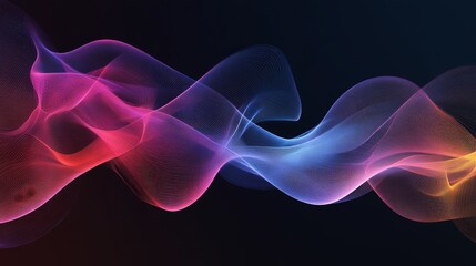 Obraz premium Abstract colorful smoke wave background