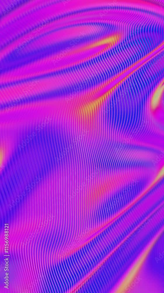 Poster abstract vibrant gradient waves with neon tones