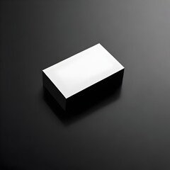 Elegant Blank Business Card on Black Glass Surface for Professional Design