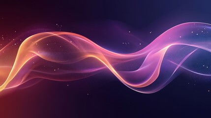 Abstract glowing wave background